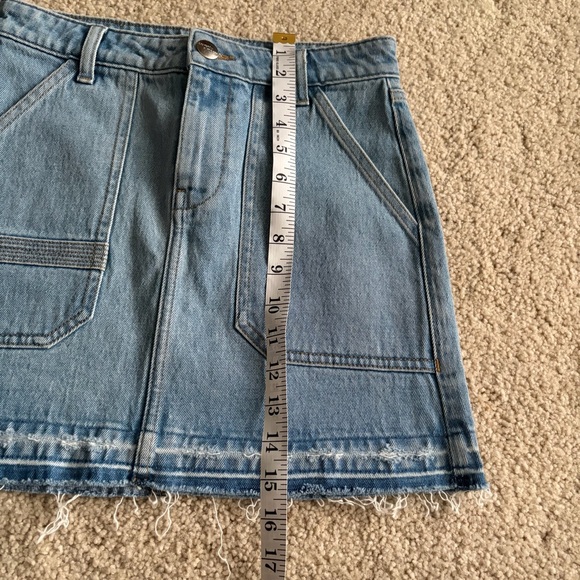 Seventy + mochi elodie jean ruffle hem festival mini blue jean skirt 4(27) NWT - Picture 14 of 15